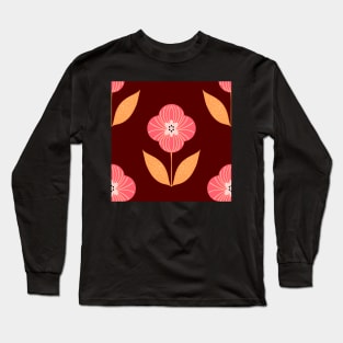 Retro floral pattern Long Sleeve T-Shirt